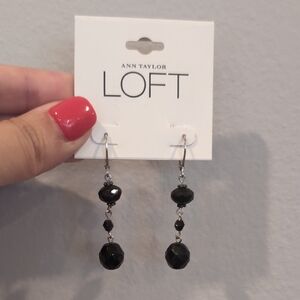 LOFT Black Dangle Earrings